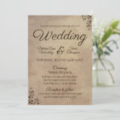 Schuifontwerp voor elegant, bijtend perkamentpapie kaart (Staand voorkant)