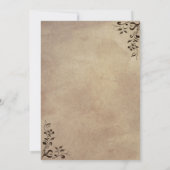 Schuifontwerp voor elegant, bijtend perkamentpapie kaart (Achterkant)