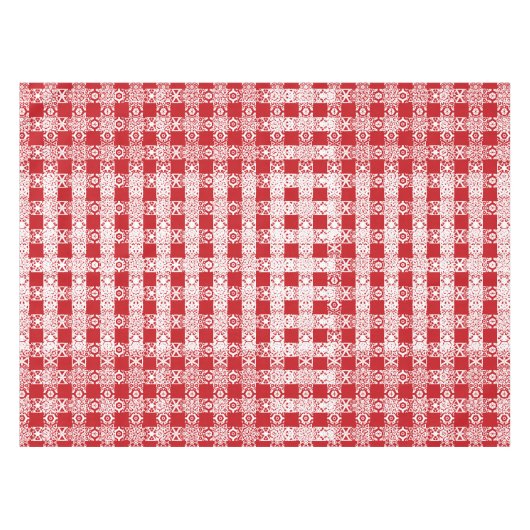 Schuifrooster met rode witte zijde, kerstmis tafelkleed (Voorkant (Horizontaal))