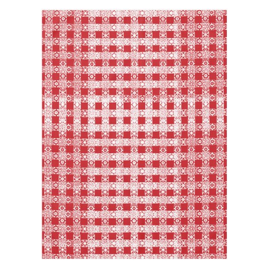 Schuifrooster met rode witte zijde, kerstmis tafelkleed (Voorkant)