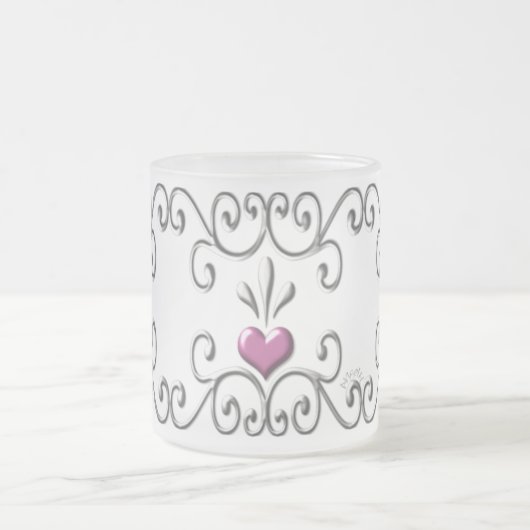 Schuifroze, klein, gevriesdroogde glazen Mok (Center)