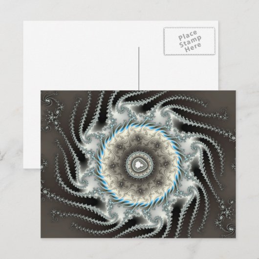 Schuifvis - Fractal Briefkaart (Voorkant / Achterkant)