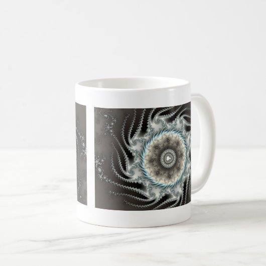 Schuifvis - Fractal Koffiemok (Voorkant rechts)