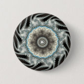 Schuifvis - Fractal Ronde Button 5,7 Cm (Voorkant)