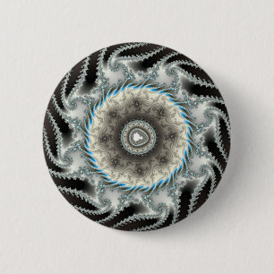 Schuifvis - Fractal Ronde Button 5,7 Cm