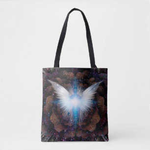 Schuifvleugels en aura tote bag