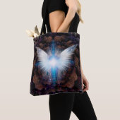 Schuifvleugels en aura tote bag (Dichtbij)