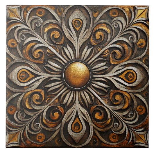 schuifwerk met Golden Center2 Tegeltje (Voorkant)