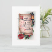  schuifwiel met Lantern en kerstgroet Feestdagenkaart (Staand voorkant)