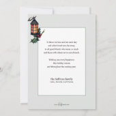  schuifwiel met Lantern en kerstgroet Feestdagenkaart (Achterkant)