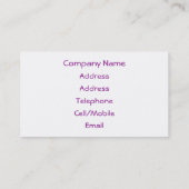 SCHUIFZAND VISITEKAARTJE (Achterkant)