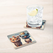 Schuil twee vrienden van wilde dieren kartonnen onderzetters (Insitu)