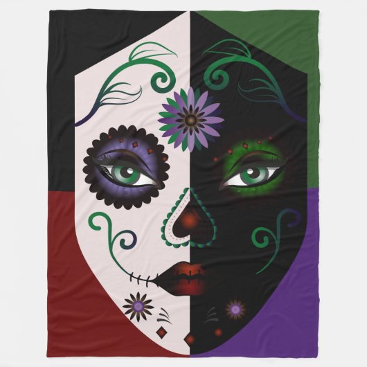 Schuildekens - Vrouw Fantastische tekens Fleece Deken (Voorkant)