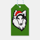 schuilkelders Dog met kerstkerstkerstkerstkerstker Cadeaulabel (Achterkant)