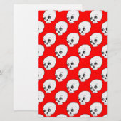 Schuilpatroon op rode achtergrond briefpapier (Voorkant / Achterkant)