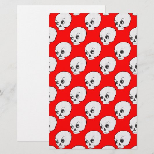 Schuilpatroon op rode achtergrond briefpapier (Voorkant / Achterkant)