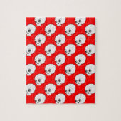 Schuilpatroon op rode achtergrond legpuzzel (Verticaal)