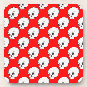 Schuilpatroon op rode achtergrond onderzetter