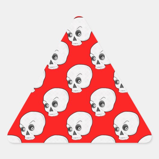 Schuilpatroon op rode achtergrond sticker (Voorkant)