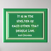 Schuilplaats van elkaar - Ierse Spreuk Print (Voorkant)