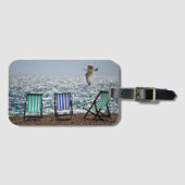 Schuilstoelen van het Zee Foto Bagagelabel (Voorkant (horizontaal))