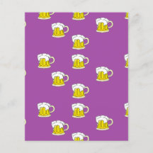 Schuimbierbeker op paars