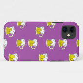 Schuimbierbeker op paars Case-Mate iPhone case (Achterkant (horizontaal))