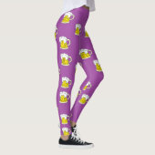 Schuimbierbeker op paars leggings (Rechts)