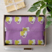 Schuimbierbeker op paars tissuepapier (Geschenk)