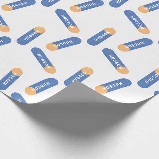 Schuimdart met aangepast naamontwerp cadeaupapier (Hoek)