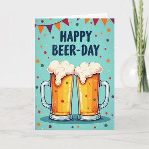 Schuimend Bier Verjaardagskaart Kaart
