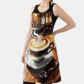 Schuimende cappuccino wervelende koffie. Patroon Schort (Insitu)