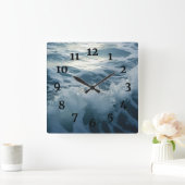 Schuimende golven Surf schilderen Vierkante Klok (Huis)