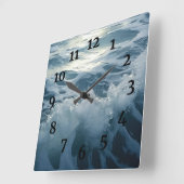 Schuimende golven Surf schilderen Vierkante Klok (Hoek)