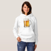 Schuimende Koude Bierpul Drinker Hoodie (Voorkant volledig)