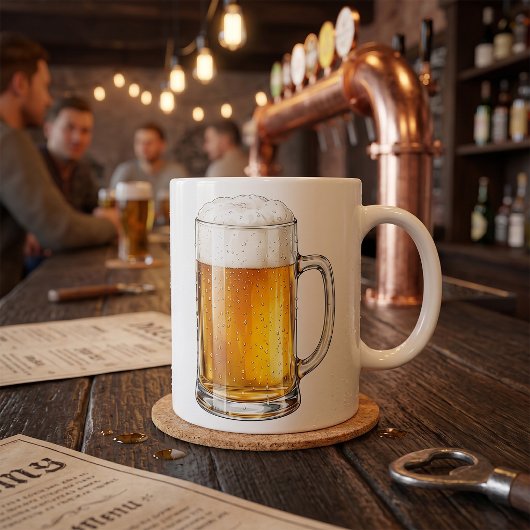 Schuimende Koude Bierpul Drinker Koffiemok