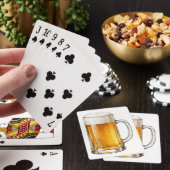 Schuimende Koude Bierpul Drinker Pokerkaarten (Insitu)