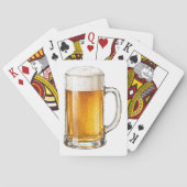 Schuimende Koude Bierpul Drinker Pokerkaarten (Achterkant)