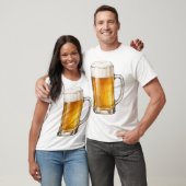 Schuimende Koude Bierpul Drinker T-shirt (Unisex)