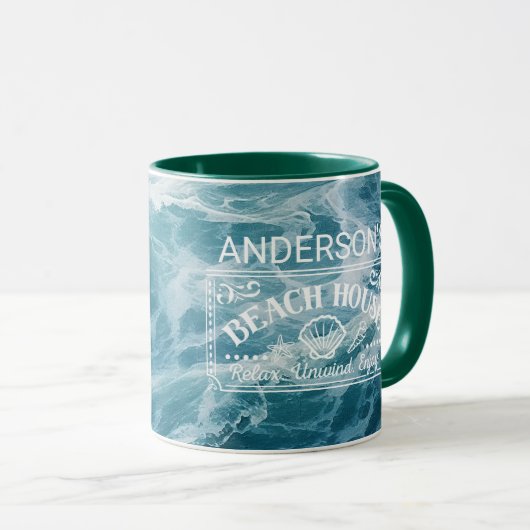 Schuimende Surven schilderij Mok (Voorkant rechts)