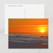 Schuimers die vliegen op zonsopgang, strand van Fl Briefkaart (Voorkant / Achterkant)