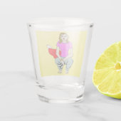 schuimglas voor wasmeisje shot glas (Achterkant)