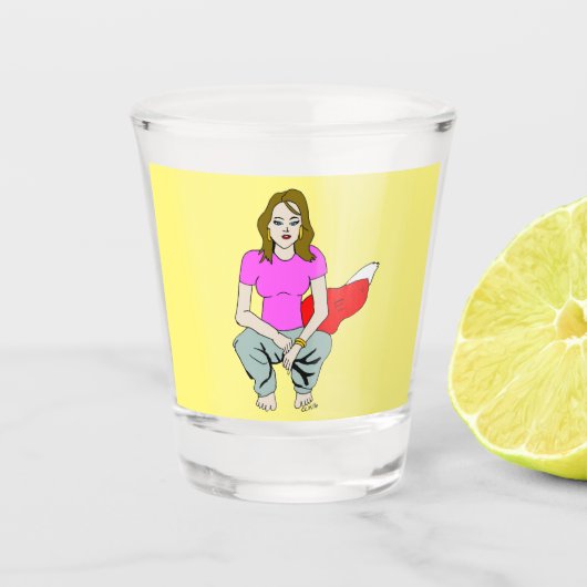 schuimglas voor wasmeisje shot glas (Voorkant)