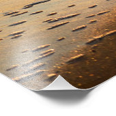 Schuimgolf op het strand van de oceaan foto afdruk (Hoek)