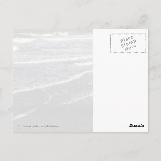Schuimgolven Briefkaart (Achterkant)