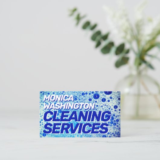 Schuimhuls van zeep visitekaartje (Staand voorkant)