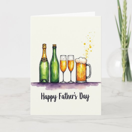 Schuimige Brouw Vaderdag Kaart (Voorkant)
