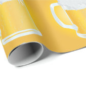 Schuimige Pints van Golden Beer Mokken Patroon Cadeaupapier (Rol Hoek)