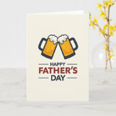 Schuimige Toast Vaderdag Kaart (Gele Bloem)