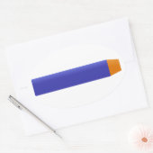 Schuimpijltje Ovale Sticker (Envelop)